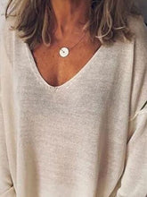 Full Size V-Neck Drop Shoulder Long Sleeve T-Shirt Plus Size OutfitFlow